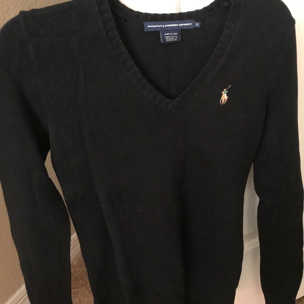 Black Ralph Lauren v-neck sweater